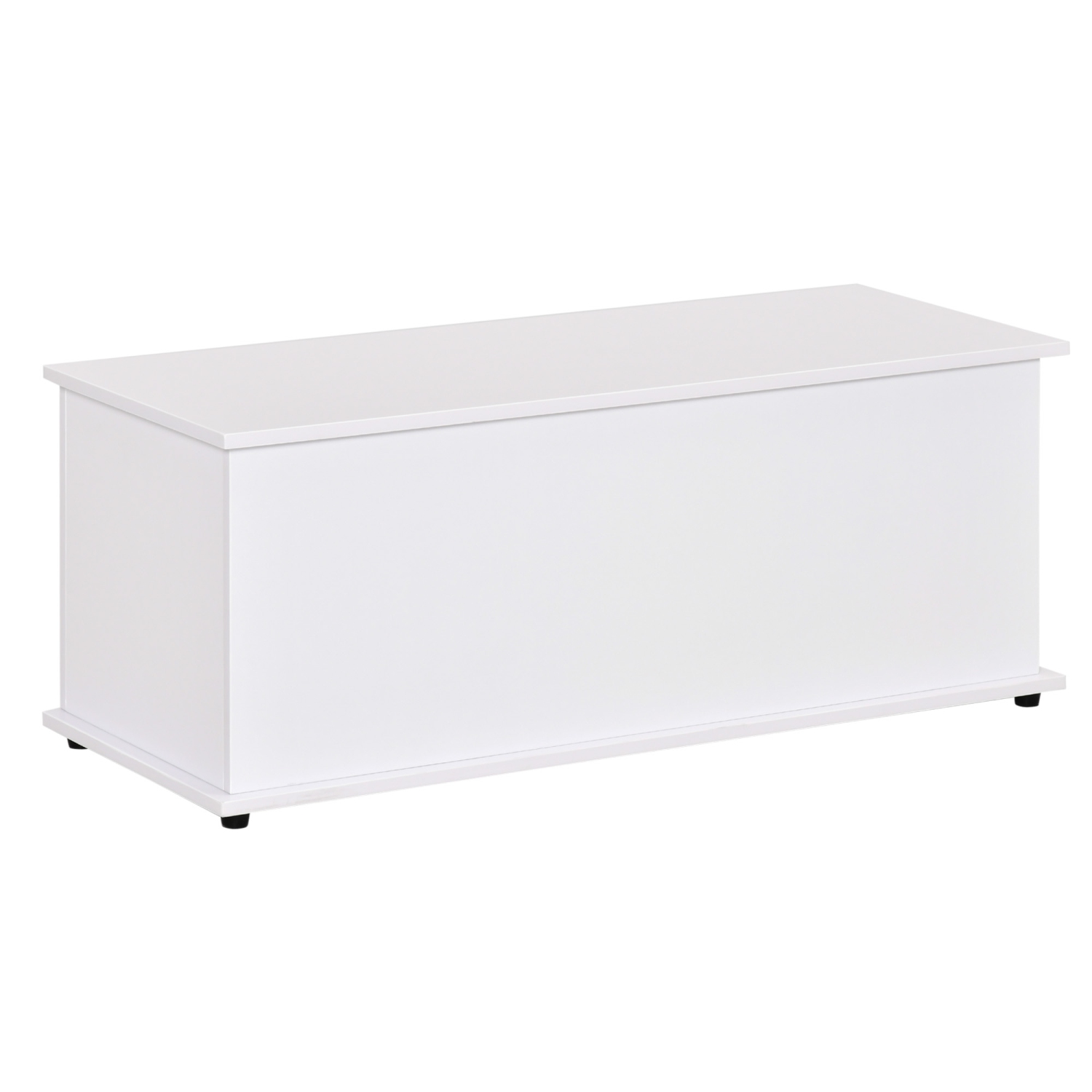 HOMCOM – Commode de rangement à couvercle supérieur relevable de 39,5 po avec 2 charnières de sécurité, range-tout avec couvercle rabattable, banc de
