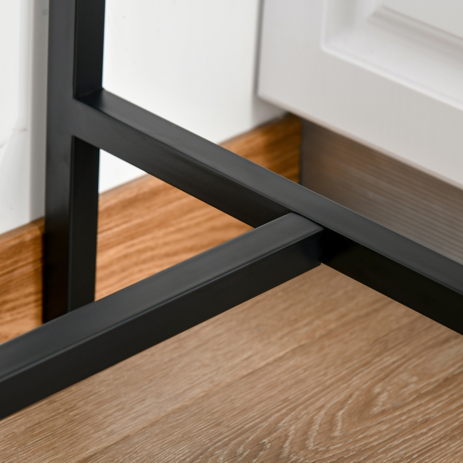 HOMCOM Industrial Bar Table Set Counter Height 3 Piece and 2 High Back Stools Set Dining Table Set for Small Space in the Dining Room