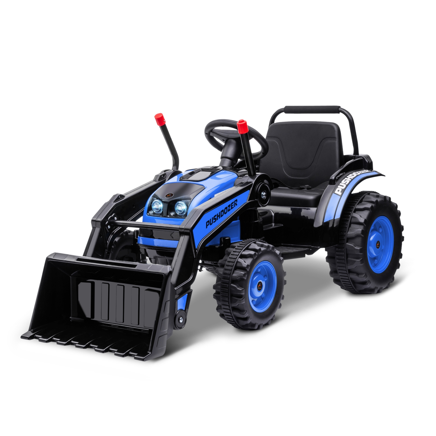 Aosom Kids Digger Ride On Excavator 6V Battery Powered Dual-Motor Construction Tractor Music Headlight Moving Forward Backward Gear for 3-5 years old Blue