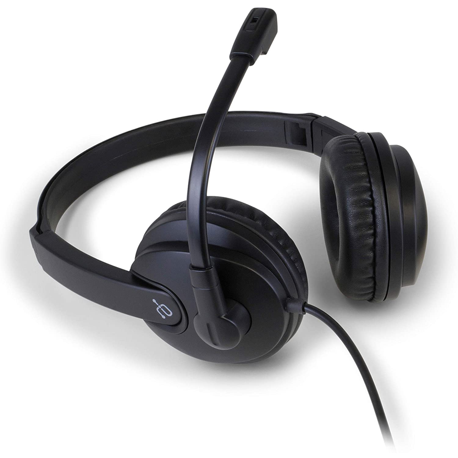 Aluratek Wired 3.5mm Stereo Headset with Noise Reducing Boom Mic and In-Line Controls