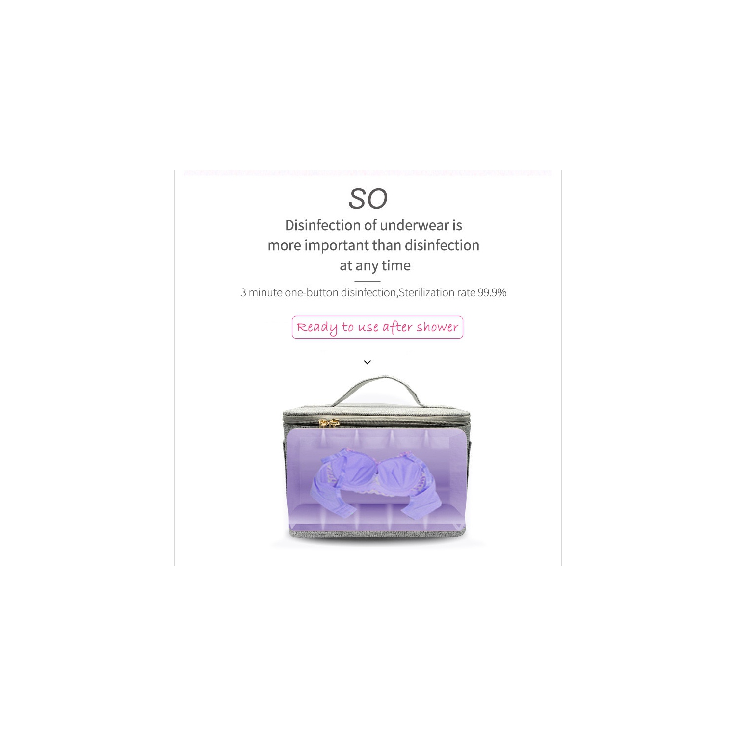 UV LED Light Disinfection Sanitizer Portable Bag