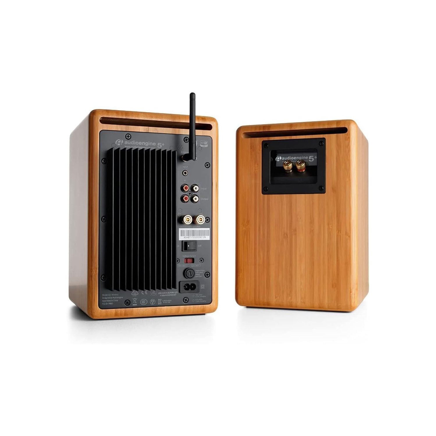 Audioengine A5+ Wireless Speakers w/ Bluetooth - Bamboo