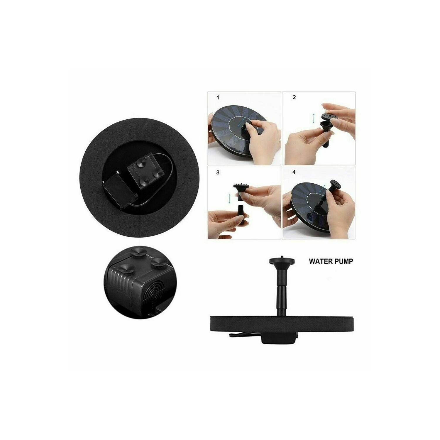 Garden Water Fountain Pool Pond Decoration Floating Solar Powered Water Pump