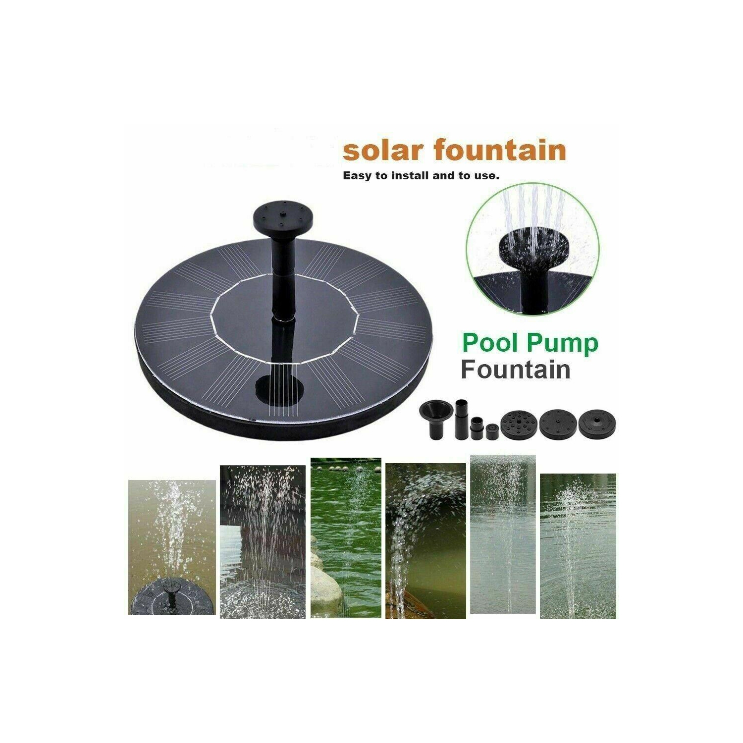 Garden Water Fountain Pool Pond Decoration Floating Solar Powered Water Pump