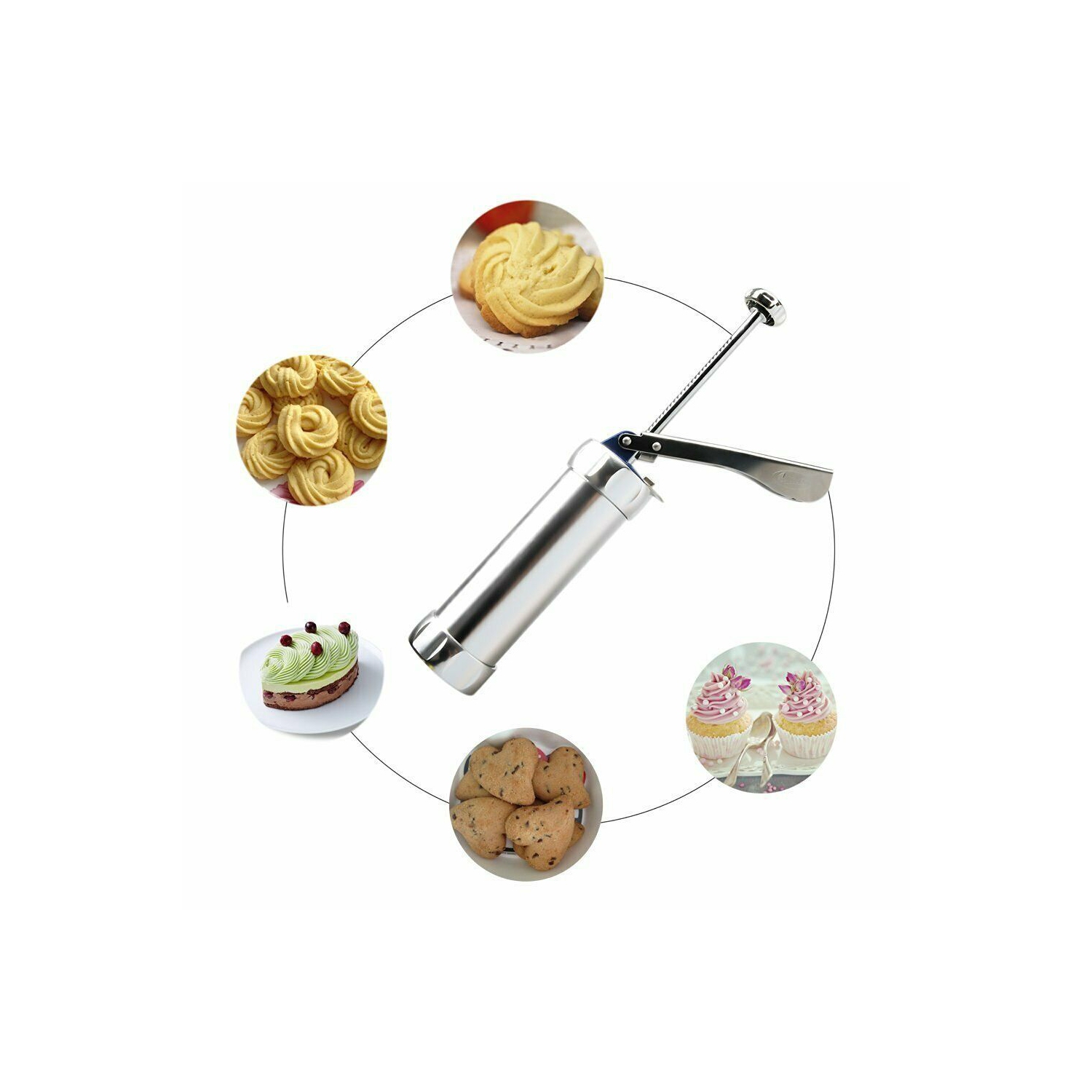 Biscuit Cookie Maker Cookie Press Machine Kit Spritz Dough Biscuits Making Tool