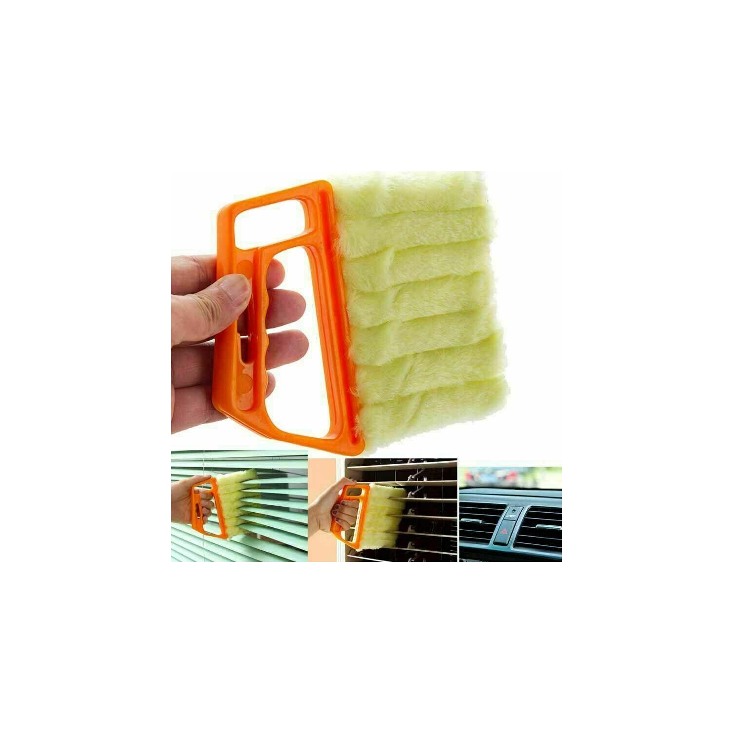 VENETIAN BLIND CLEANER BRUSH DUSTER WITH 7 SLATS WASHABLE EASY TO USE CLEANING