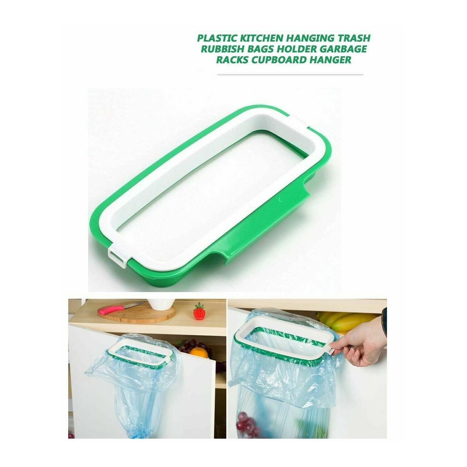 Nouveau support à sacs à ordures pour armoire de cuisine à suspendre – Support de rangement pour le hayon