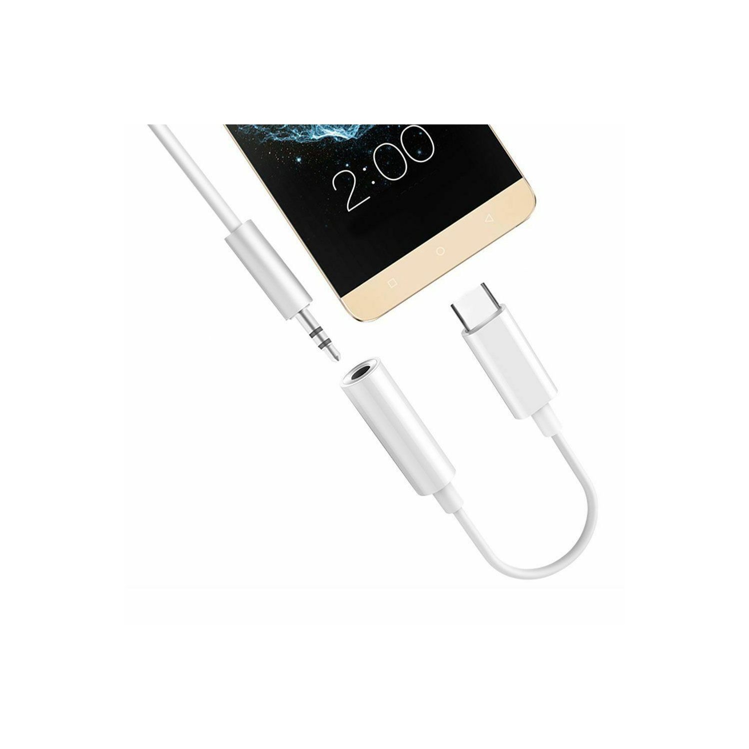 USB C Type C to 3.5mm Male Headphone Jack in Aux Cable Lead Audio Stereo Adapter