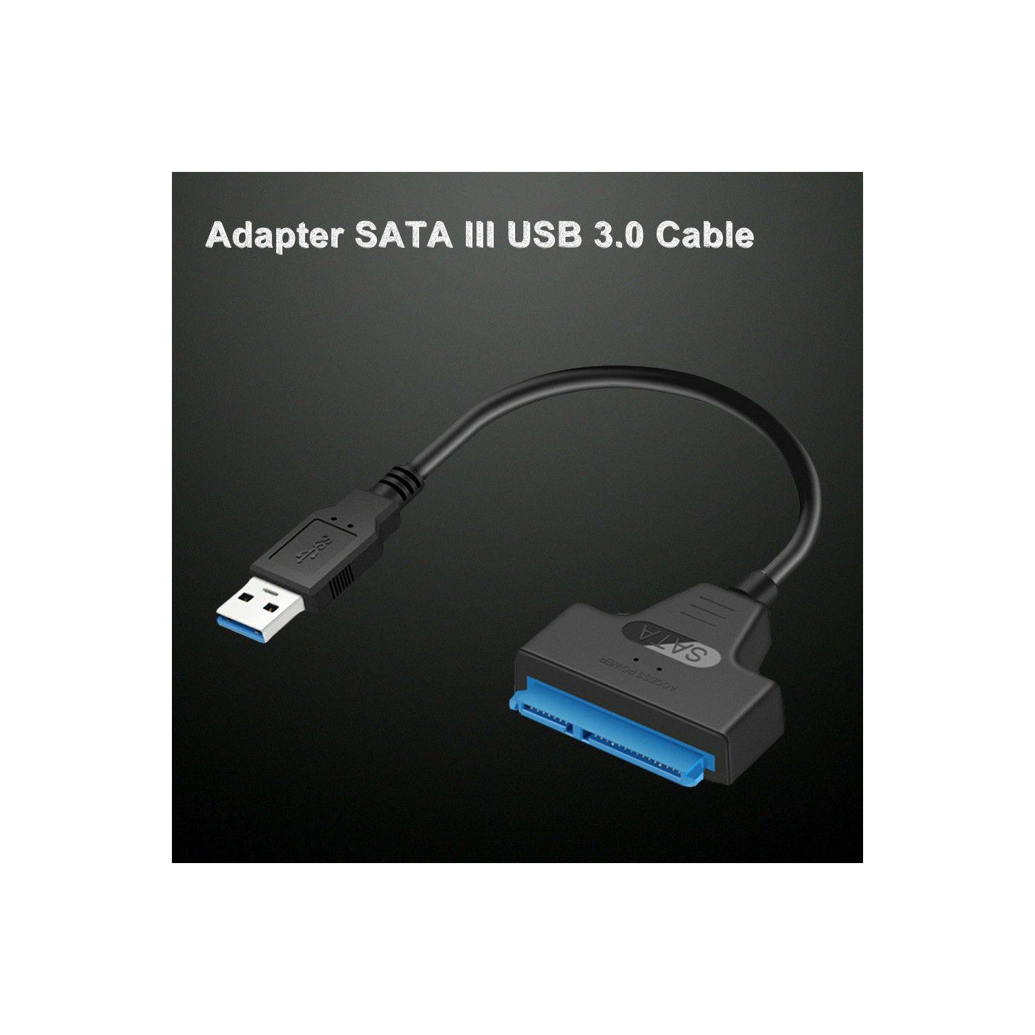 Adaptateur USB 3.0 à SATA 2.5 po pour disque dur; Câble adaptateur pour disque SSD; Câble UASP 22 broches