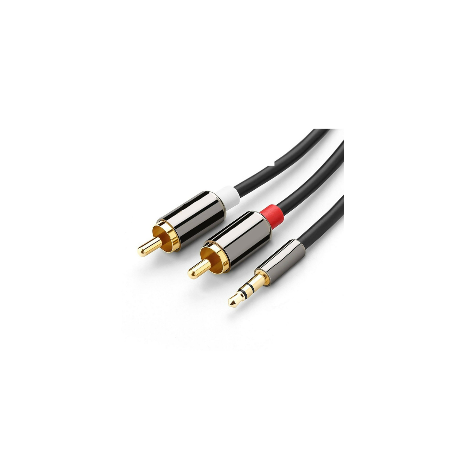 Nouvelle prise auxiliaire de 3,5 mm vers 2 câbles plaqués or RCA de 1 m à 5 M.