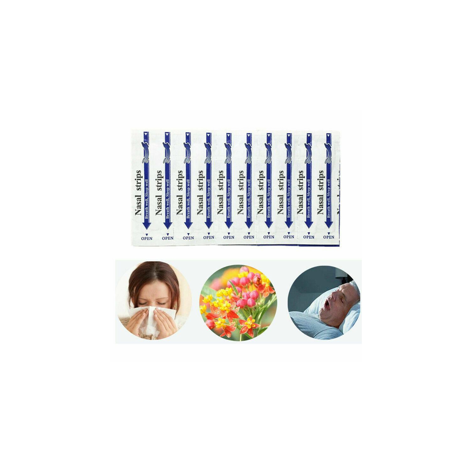 30PCs Nasal Strip Breath Way Stop Snoring Easier Clear benefit Nose Strips night