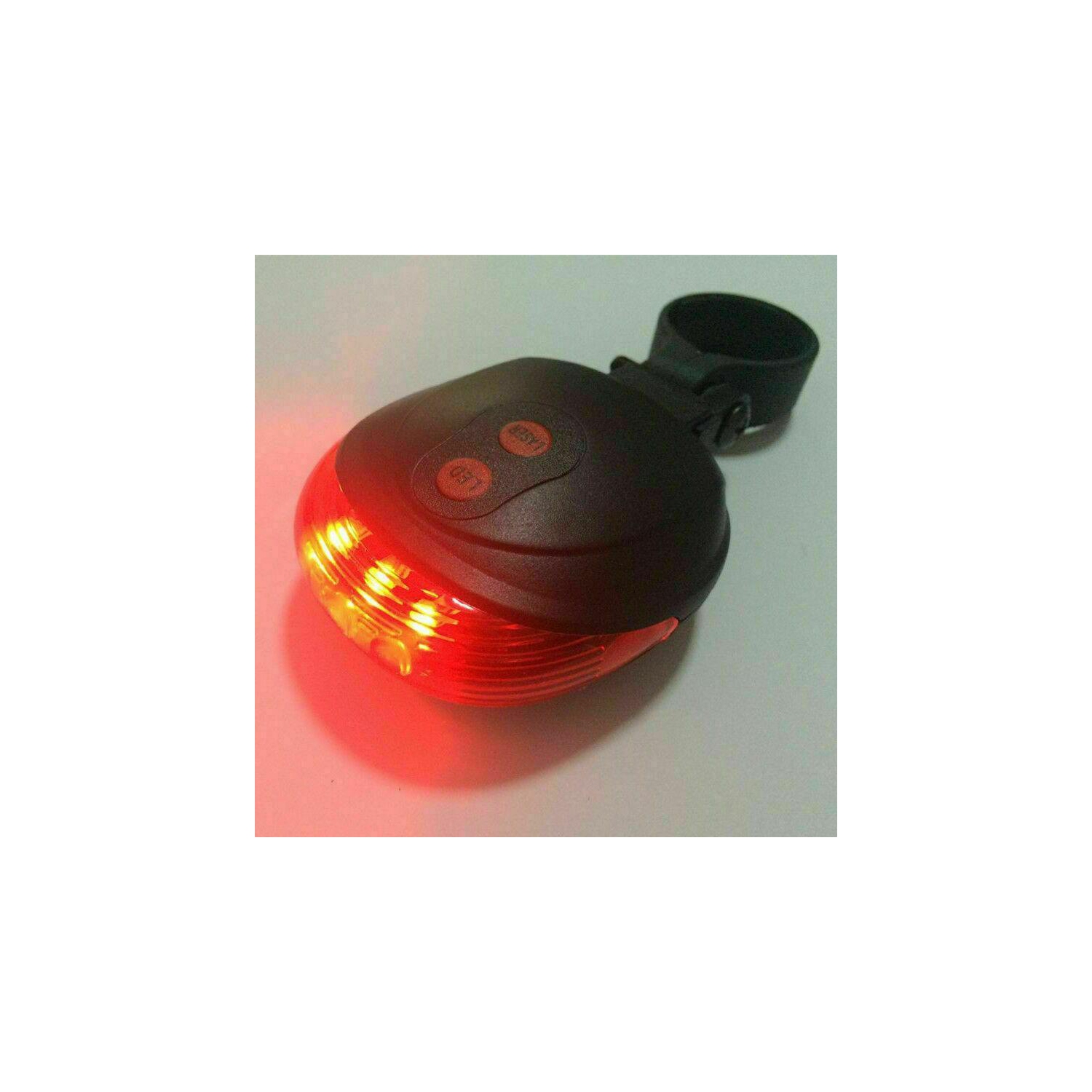 Bicycle Tail Light Rear 2 Laser + 5 LED Night Flashing Bike Safety Warning Lamps