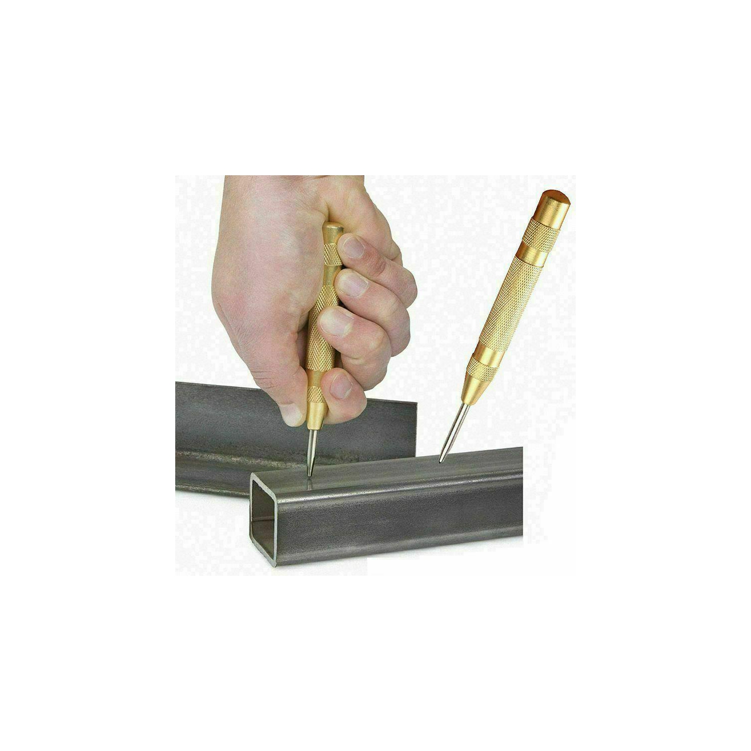 Automatic Center Pin Punch Spring Loaded Marking Starting Holes Tool Heavy Duty