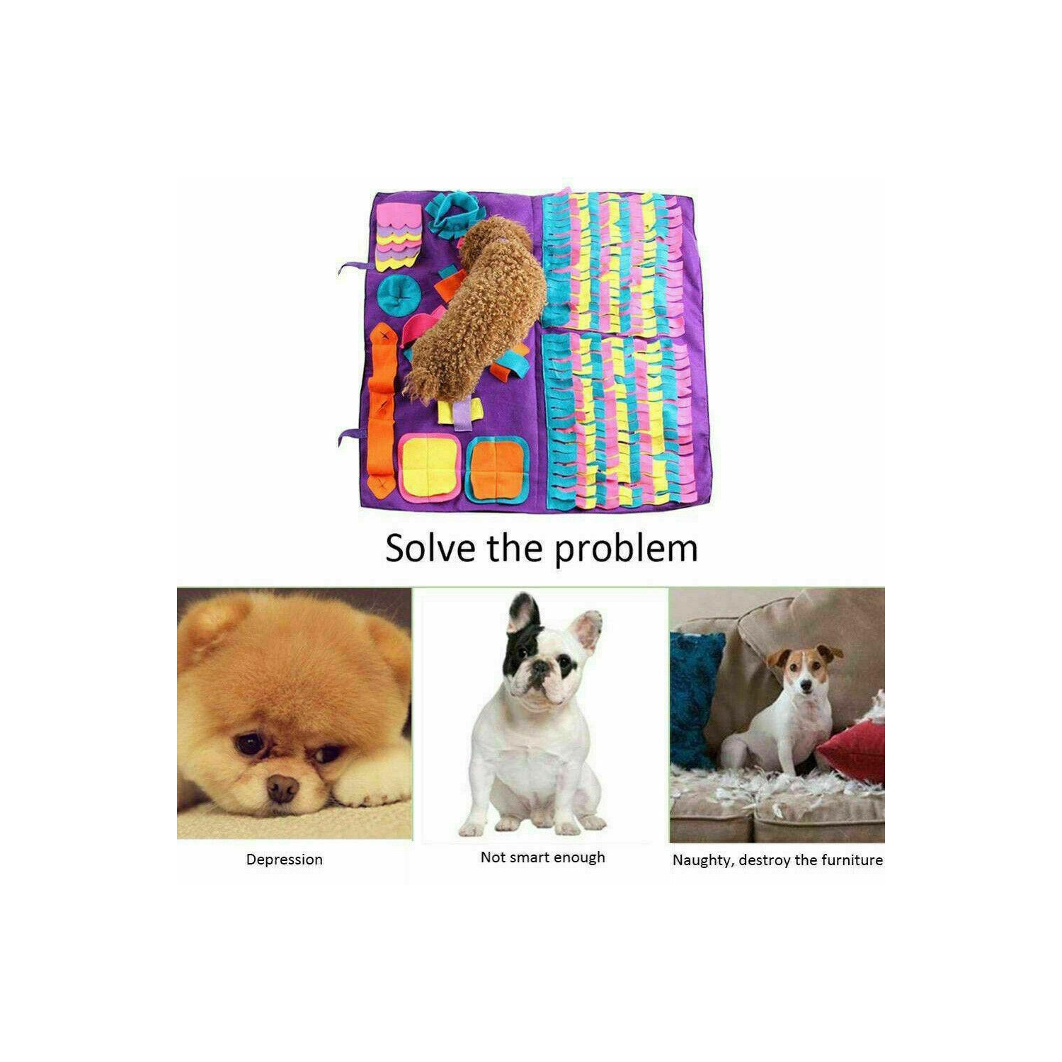 PET Snusoufflé mat Skills pour chiens jeu d’alimentation en bol pour chiens de remise en forme