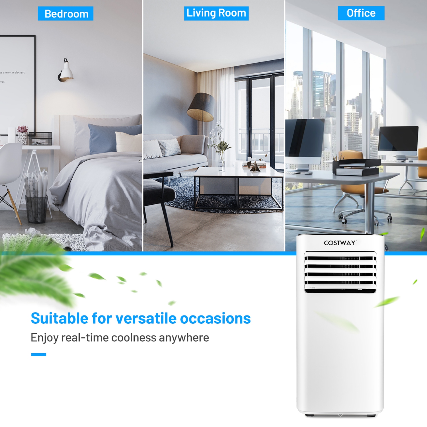 Déshumidificateur à refroidisseur d'air par évaporation 10&nbsp;000&nbsp;BTU de Costway