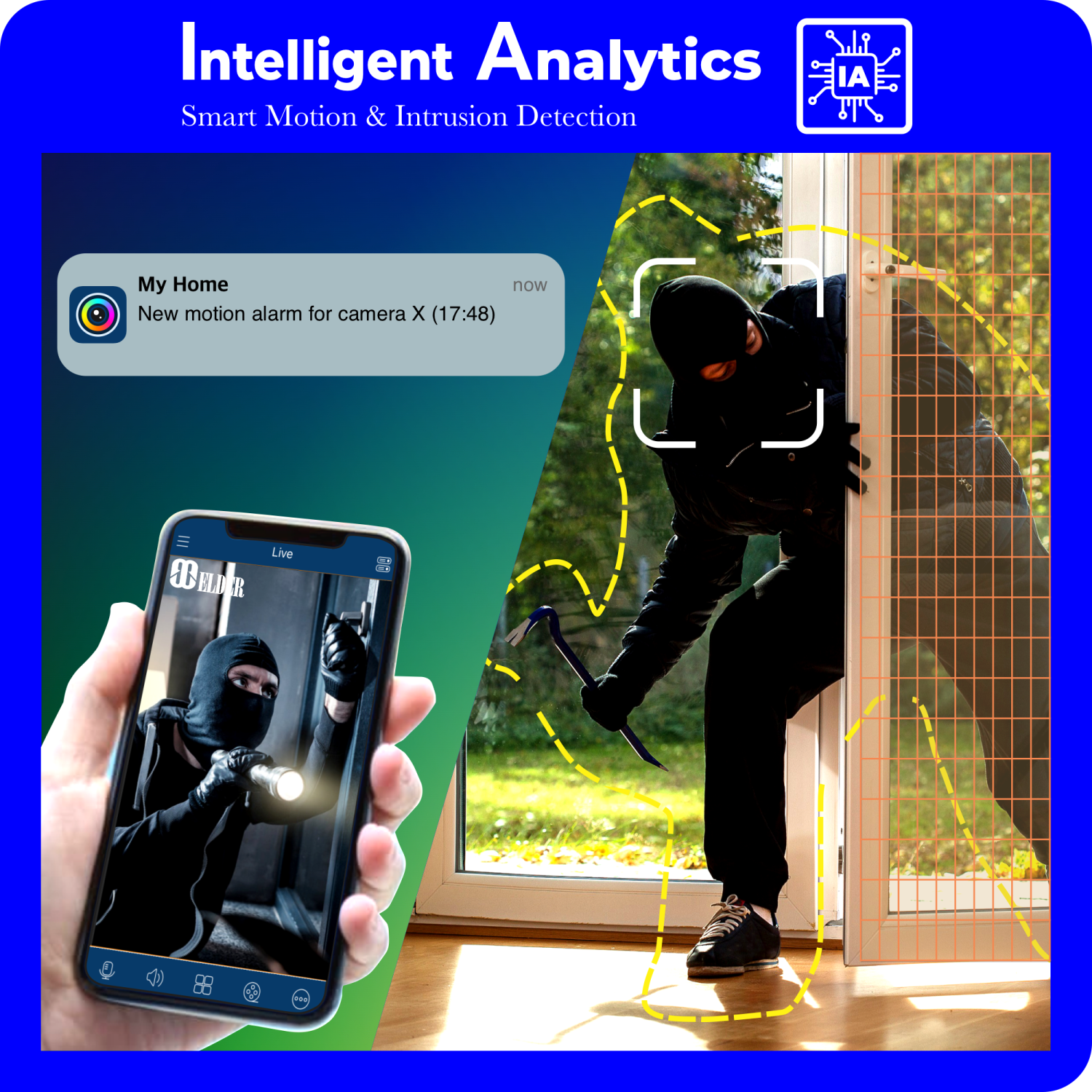 【2026 New】Elder 4K Security Camera System Spotlight, 4-Camera DVR Surveillance Kit Outdoor DIY Wired 1TB Audio Color Night Vision, Home Security