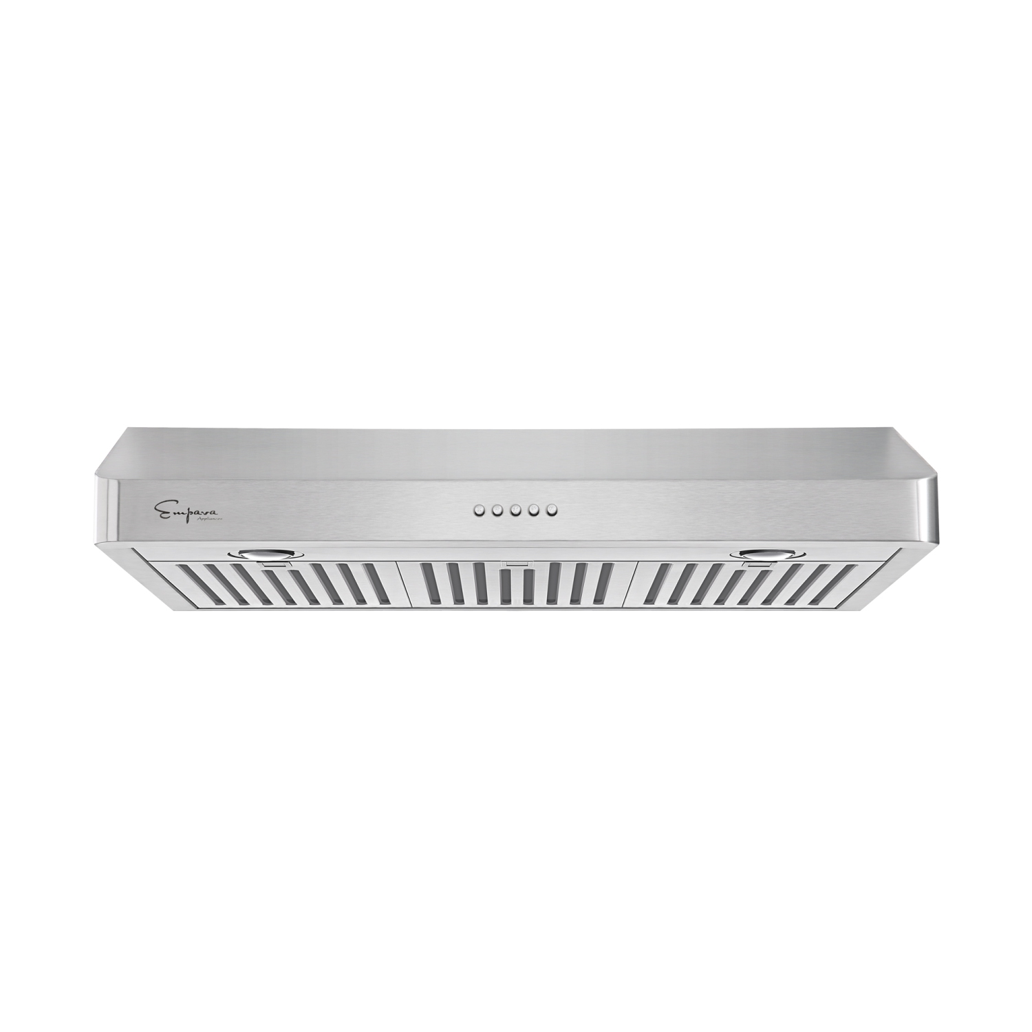 Empava 30 In. 500 CFM Ducted Under Cabinet Range Hood with Push Button Controls - Sealed Aluminum Motor – 3 Speeds Fans Mechanical Switch