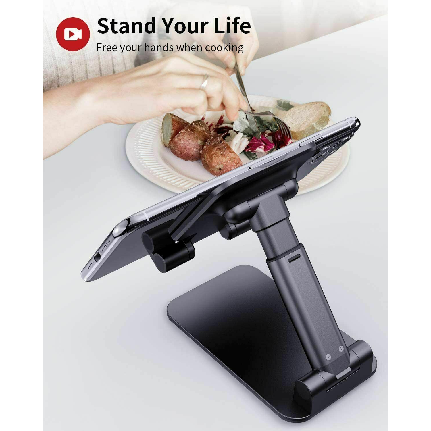 Adjustable & Foldable Mobile Cell Phone Stand for Table,Desktop,Home Cell Phone