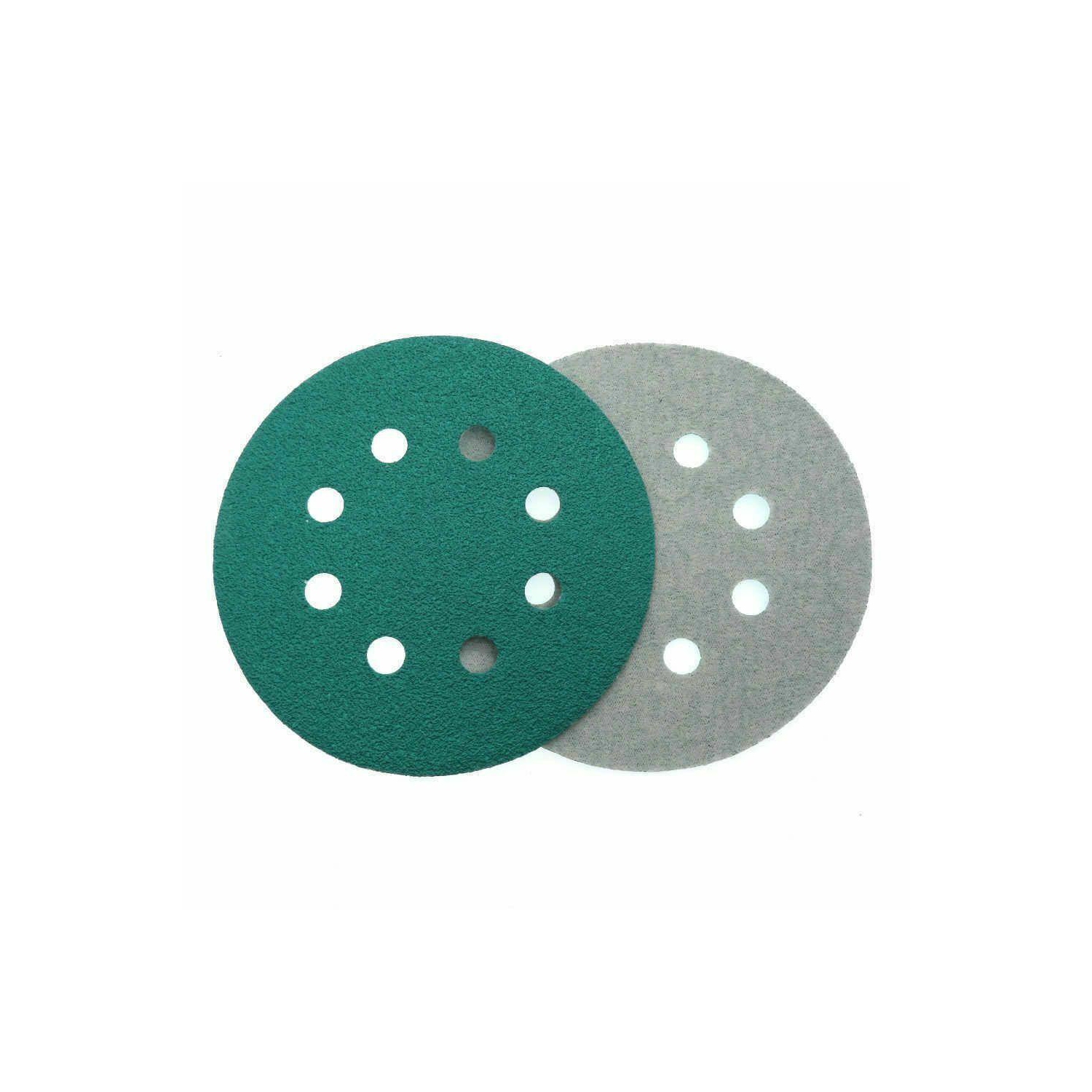 100pcs 5inch 8-Hole 125mm Sandpapers Flocking Film Sanding Discs Hook & Loop