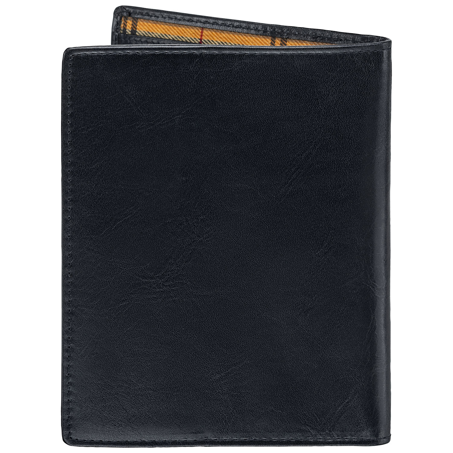 Mancini Casablanca RFID Genuine Leather Bi-fold Passport Cover - Black
