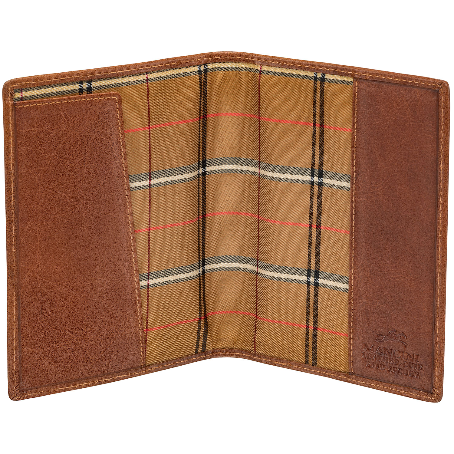Mancini Casablanca RFID Genuine Leather Bi-fold Passport