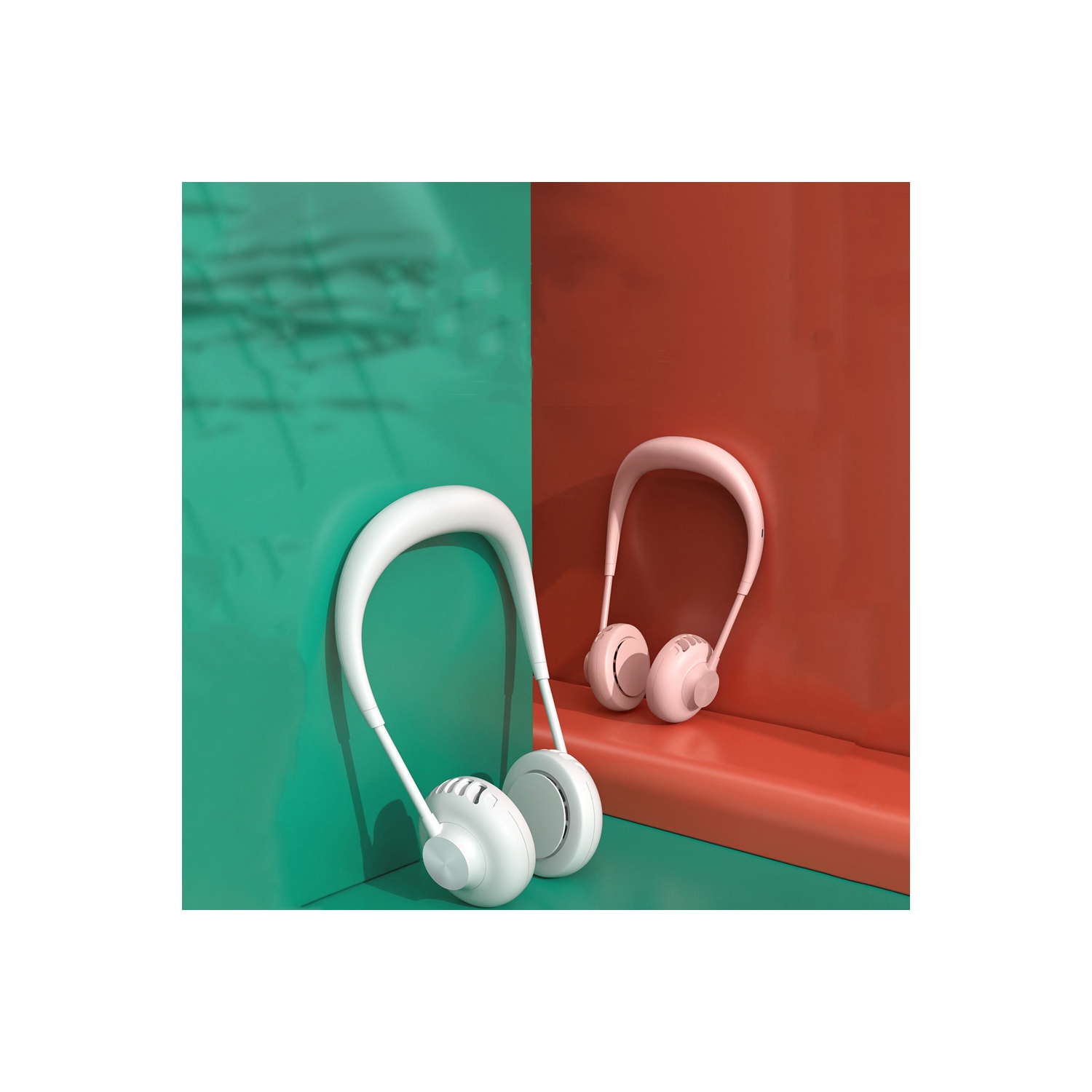 Ventilateur de tour de cou mains libres portable cou suspendu 2 ventilateurs USB Rechargeable ventilateur de sport refroidissement ventilateur