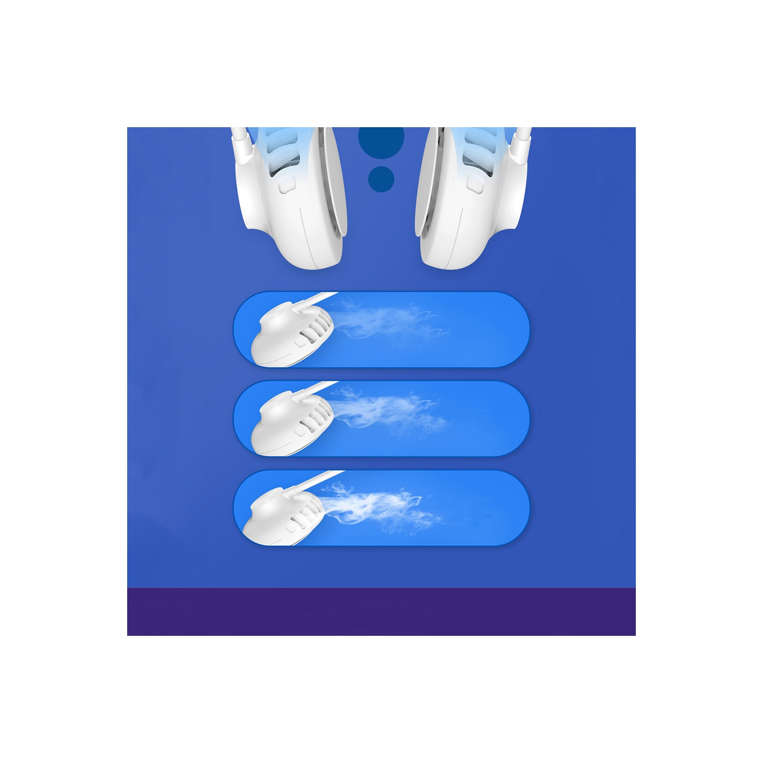 Ventilateur de tour de cou mains libres portable cou suspendu 2 ventilateurs USB Rechargeable ventilateur de sport refroidissement ventilateur