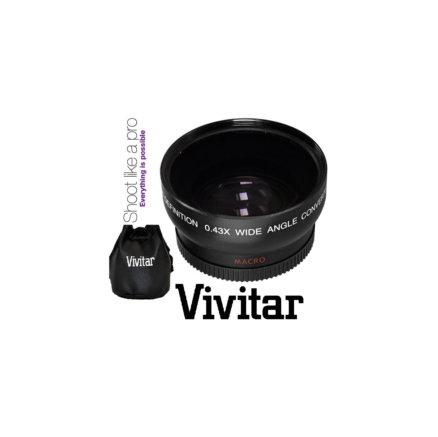 Hi Def Wide Angle Lens With Macro For Nikon 1 AW1 J5 (40.5mm Compatible)