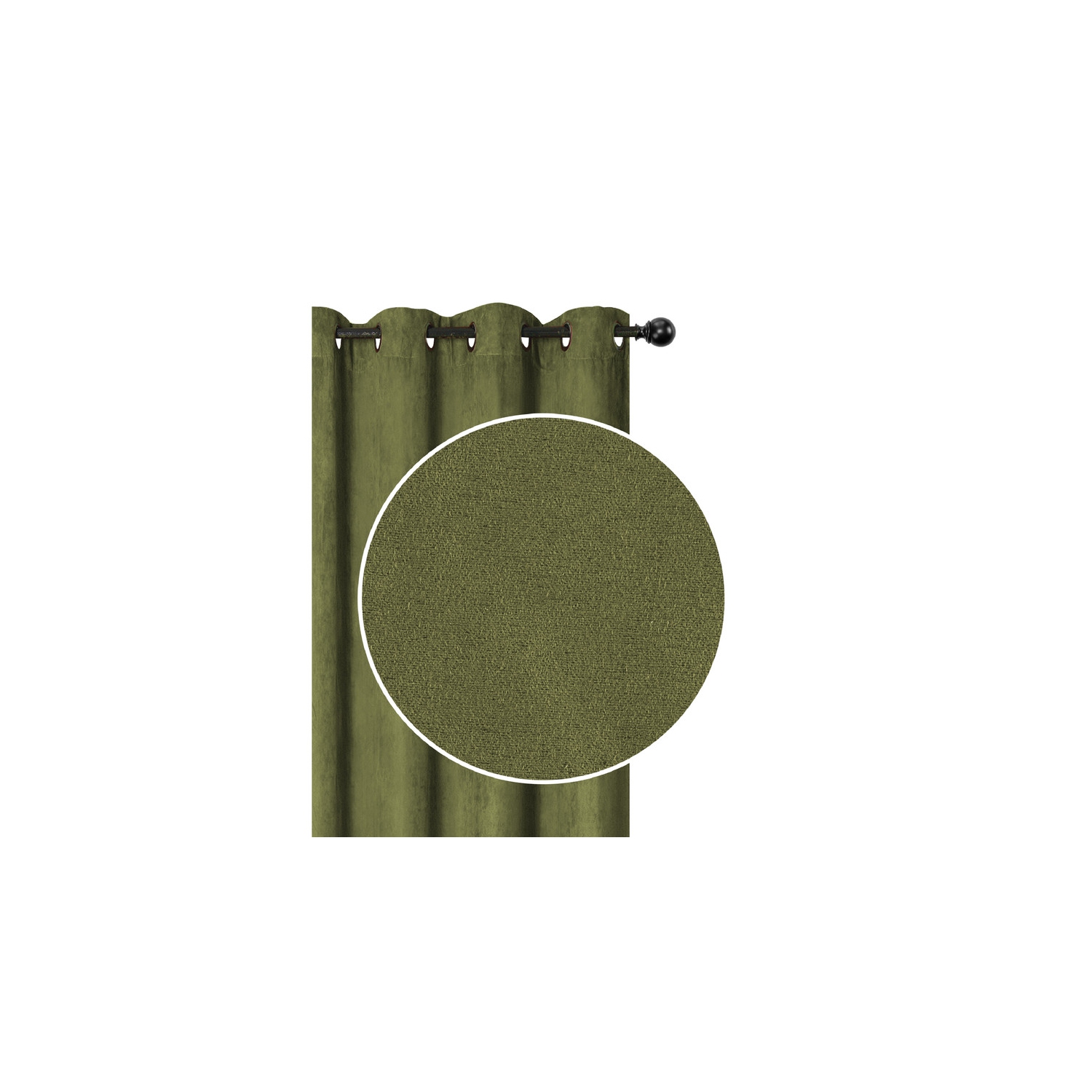 Faux Panneau Suede Avec 8 Œillets - Set of 2