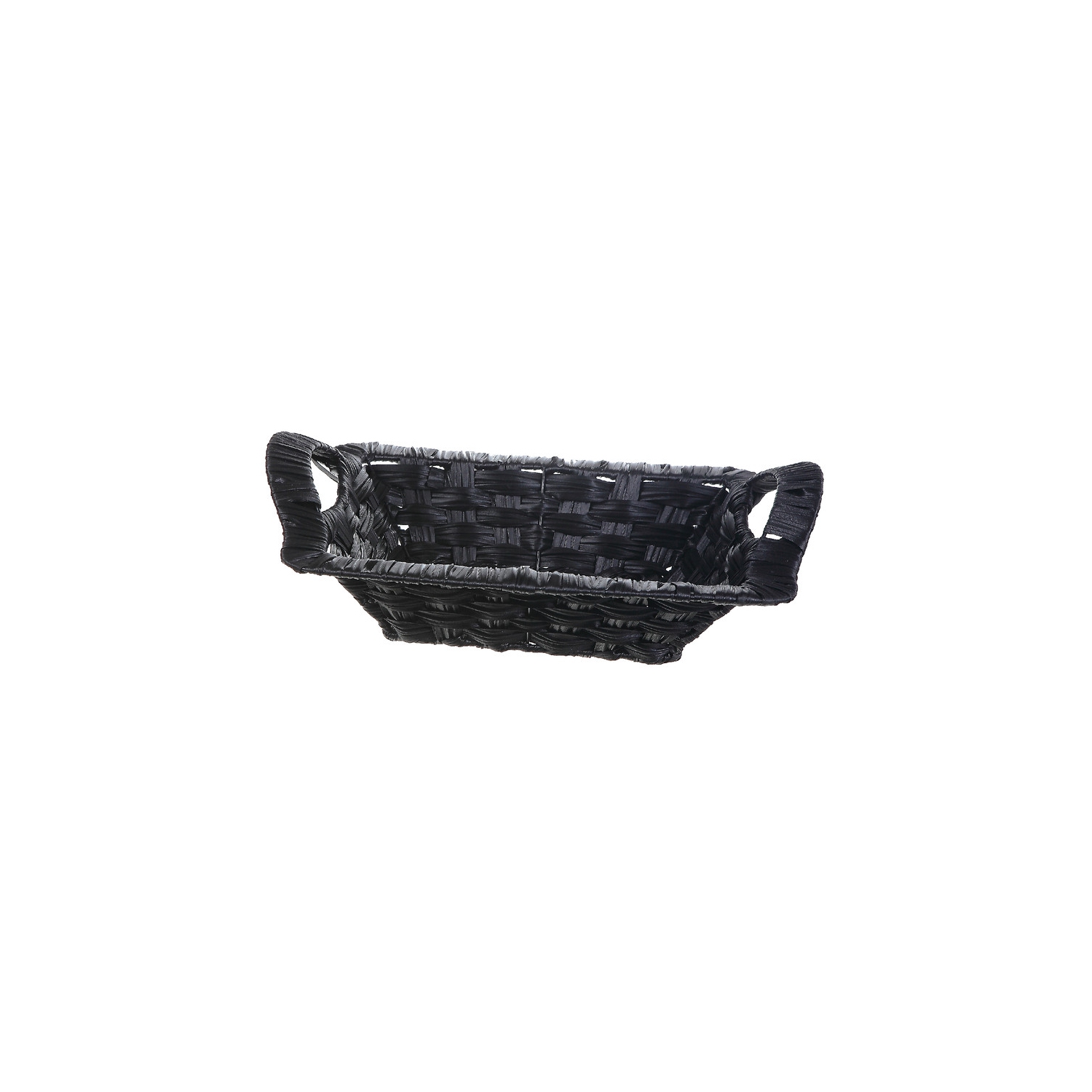 Black Weave Basket With Handle (14 X 10) - Set of 2