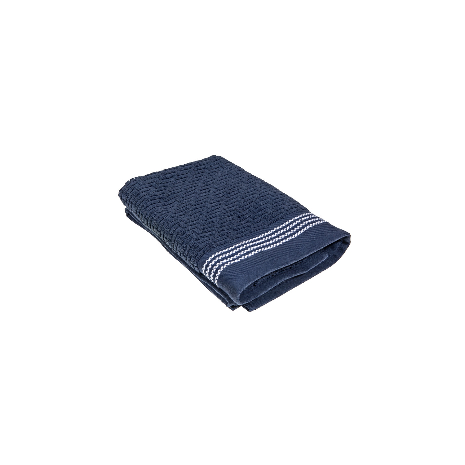 Luxury Stitch Bath Towel (Blue) - Set of 2