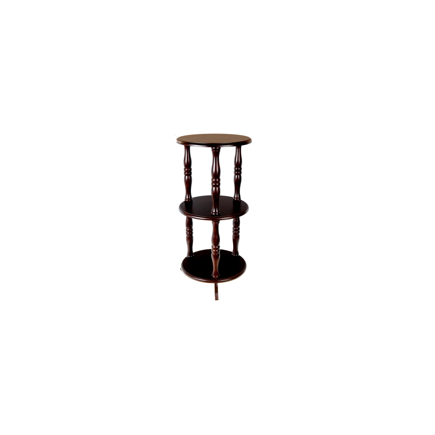 3 Tier Wooden Round Shelf