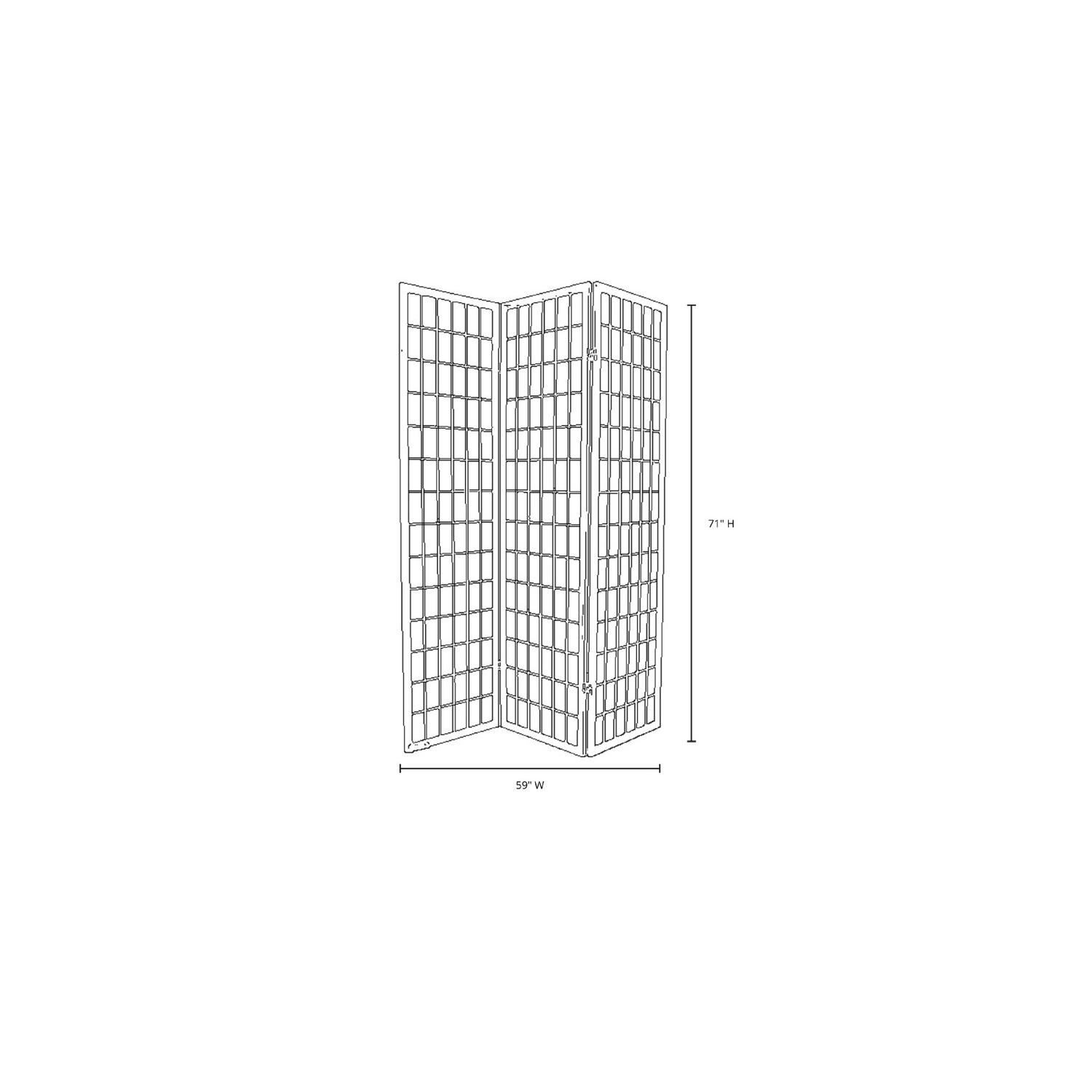 3 Panel Woven Bamboo Screen