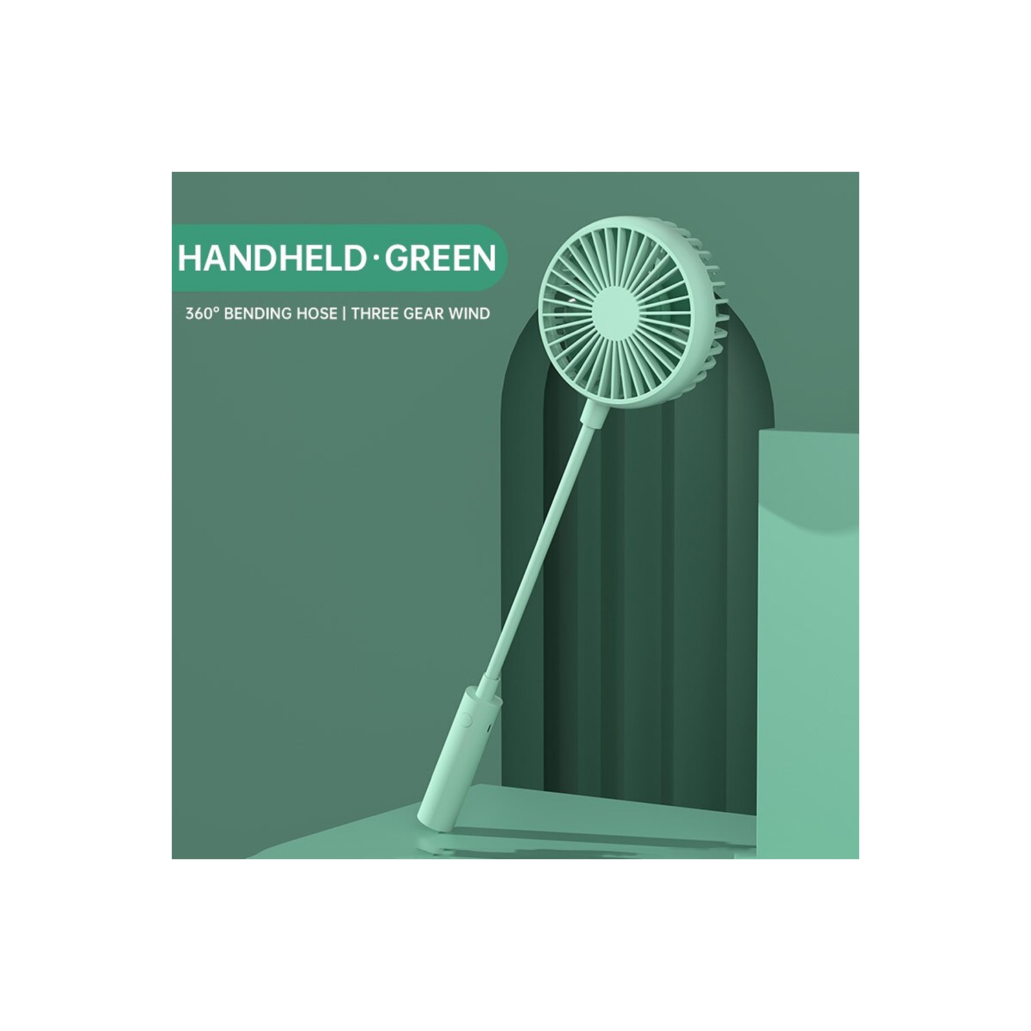 Electric Portable USB Foldable Fan Handheld 3 Speed Neck Fan - axGear