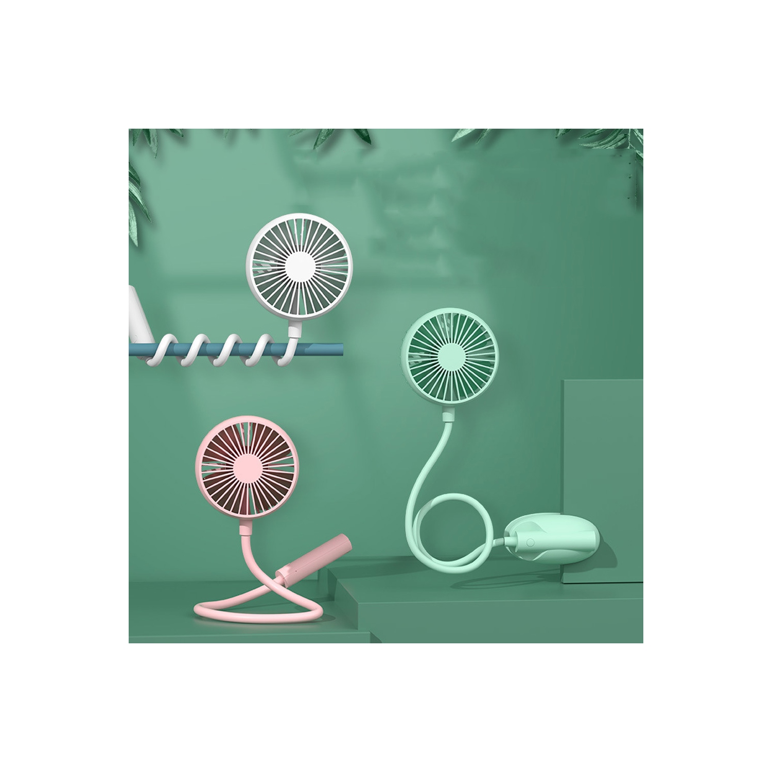 Electric Portable USB Foldable Fan Handheld 3 Speed Neck Fan - axGear