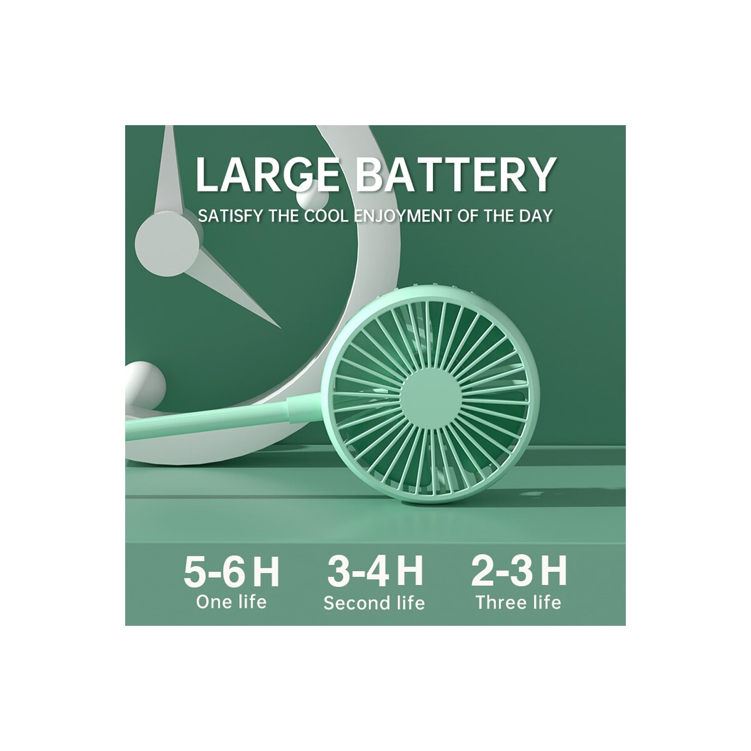 Electric Portable USB Foldable Fan Handheld 3 Speed Neck Fan - axGear