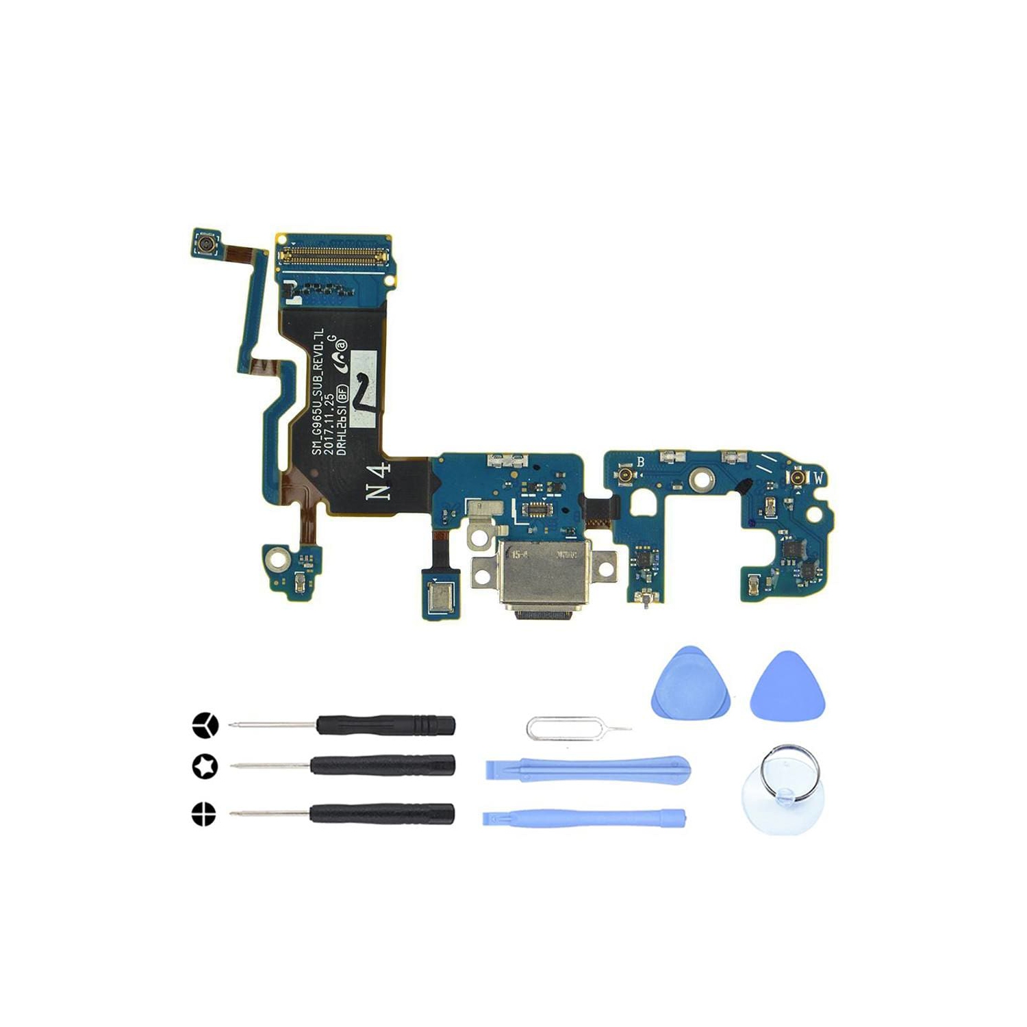 Charging port flex cable with microphone for Samsung Galaxy S9 Plus G965W8 G965U