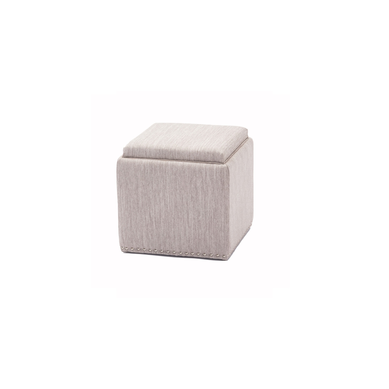 Chase Fabric Ottoman With Flip Tray Lid