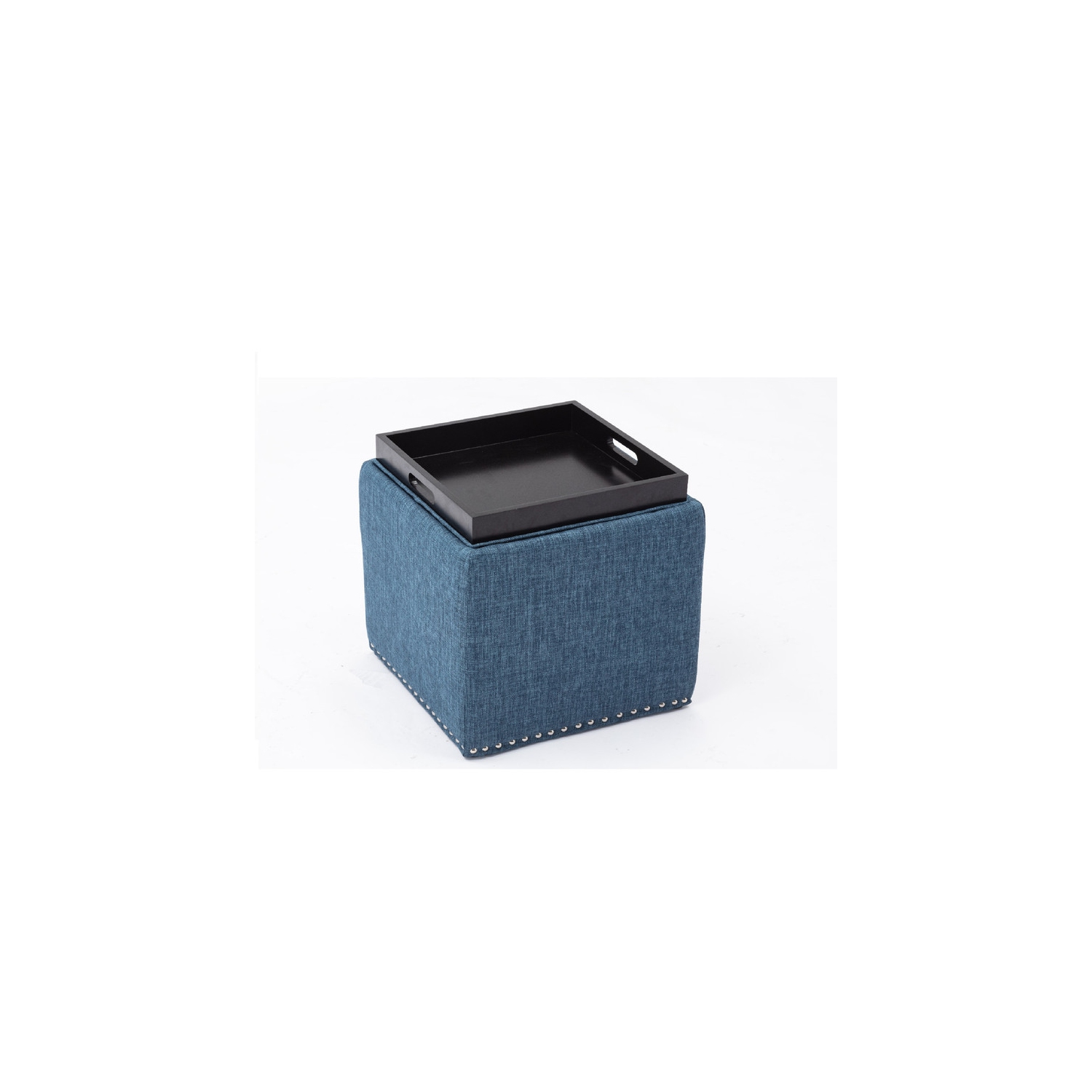 Chase Fabric Ottoman With Flip Tray Lid