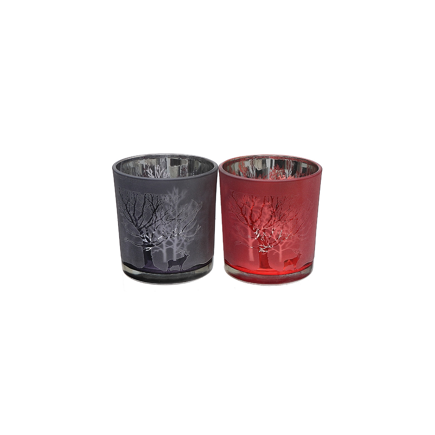 Glass Tealight Holders (Asstd) - Set of 2