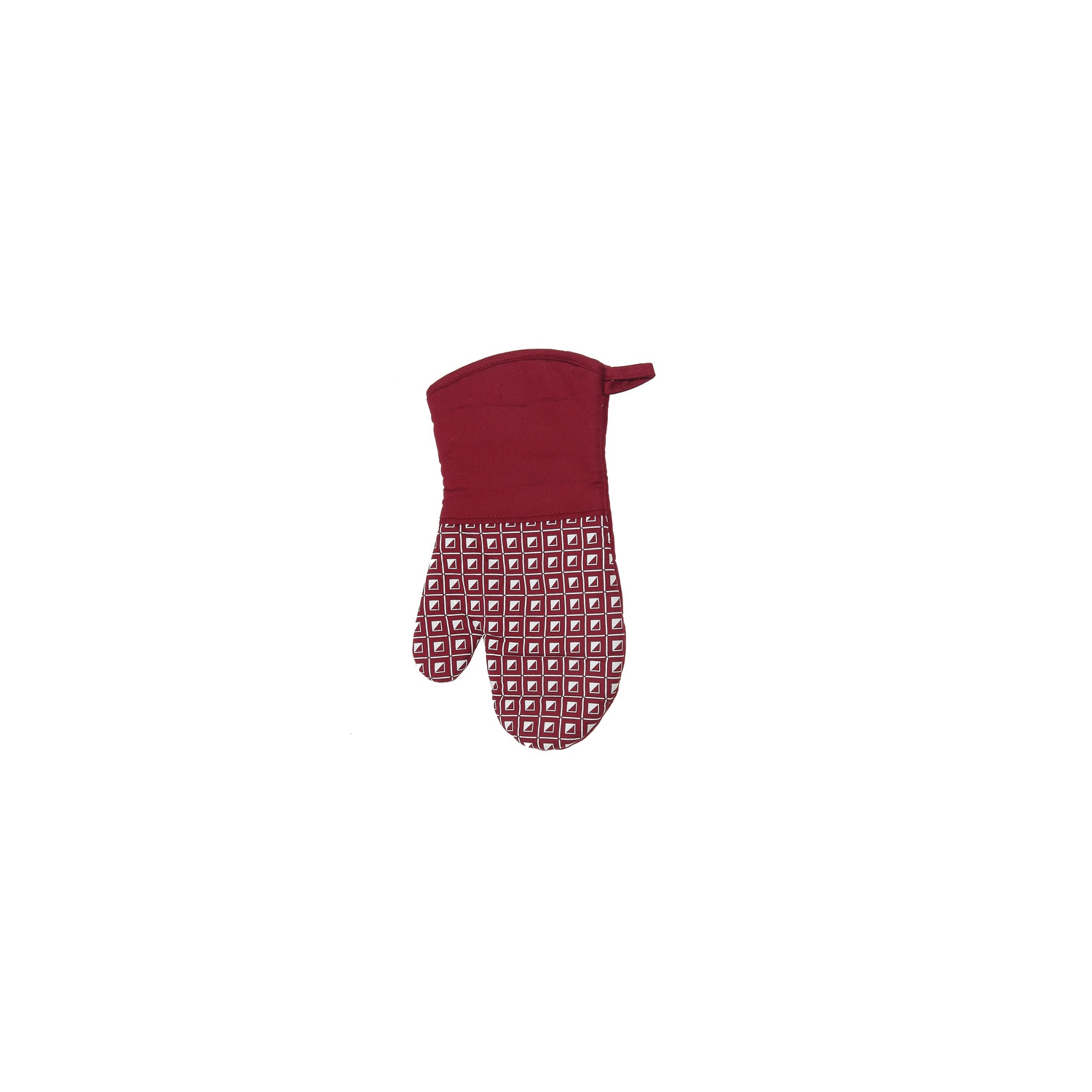 Silicon Print Oven Mitt (Red) - Set of 4