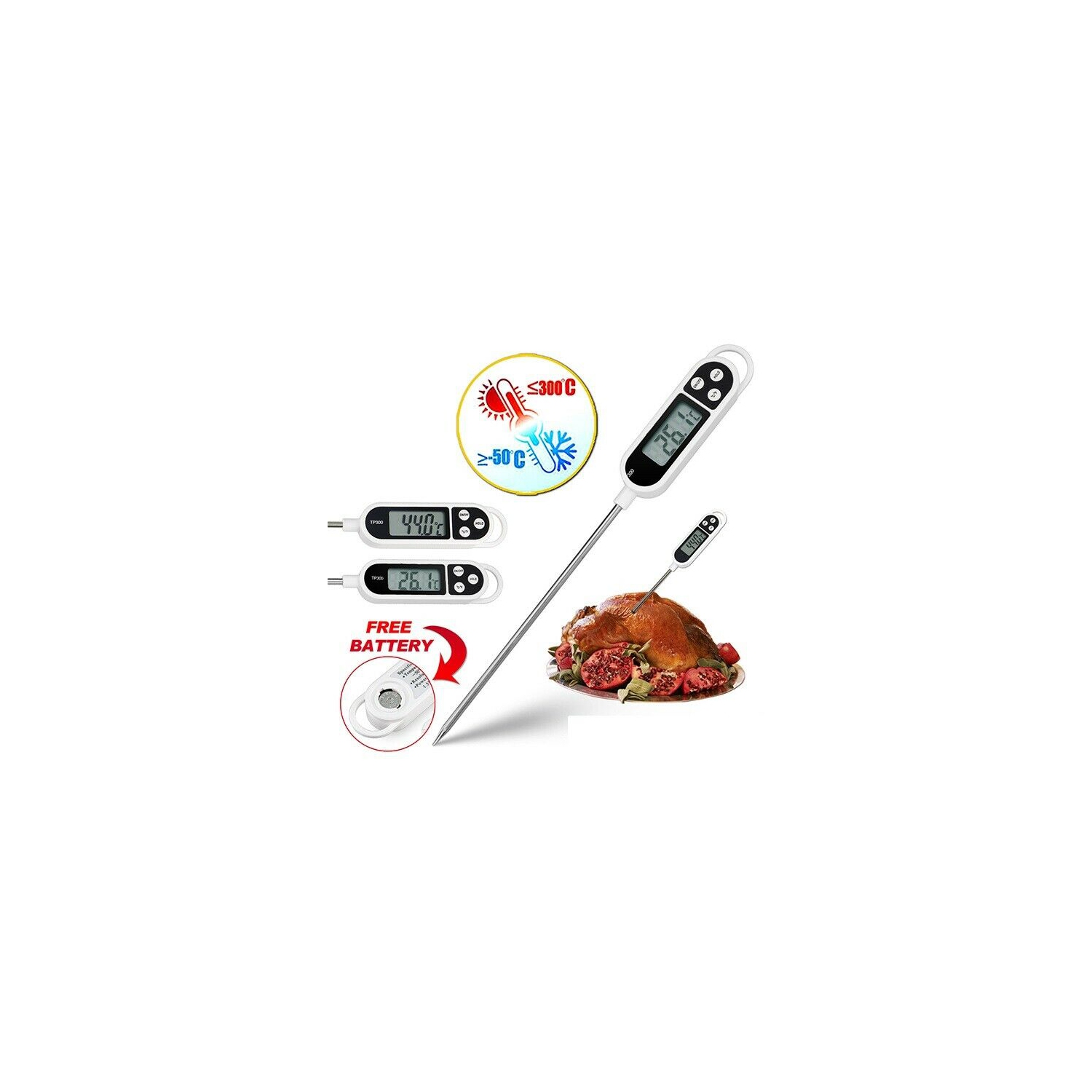 Electronic Digital Thermometer Cooking Tool Kitchen Cooking Food BBQ Thermometer