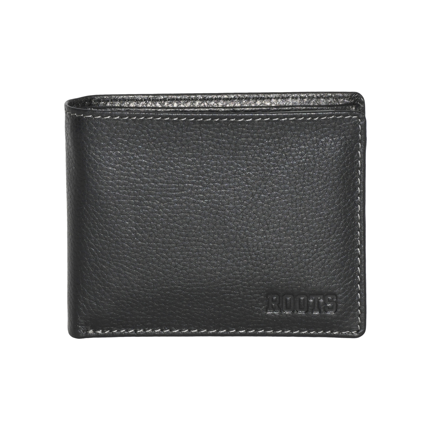 ROOTS LEATHER SLIMFOLD WALLET WITH REMOVABLE PASSCASE