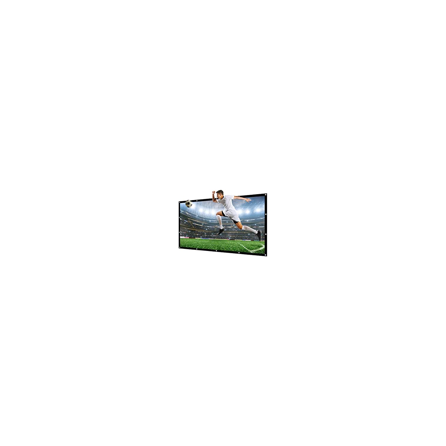 NIERBO Projector Screen 150Inch(337x194cm) Canvas Materials 16:9 Diagonal Portable Projection Screen for Indoor Outdoor Support Front and Rear Projection 1.6 Gain