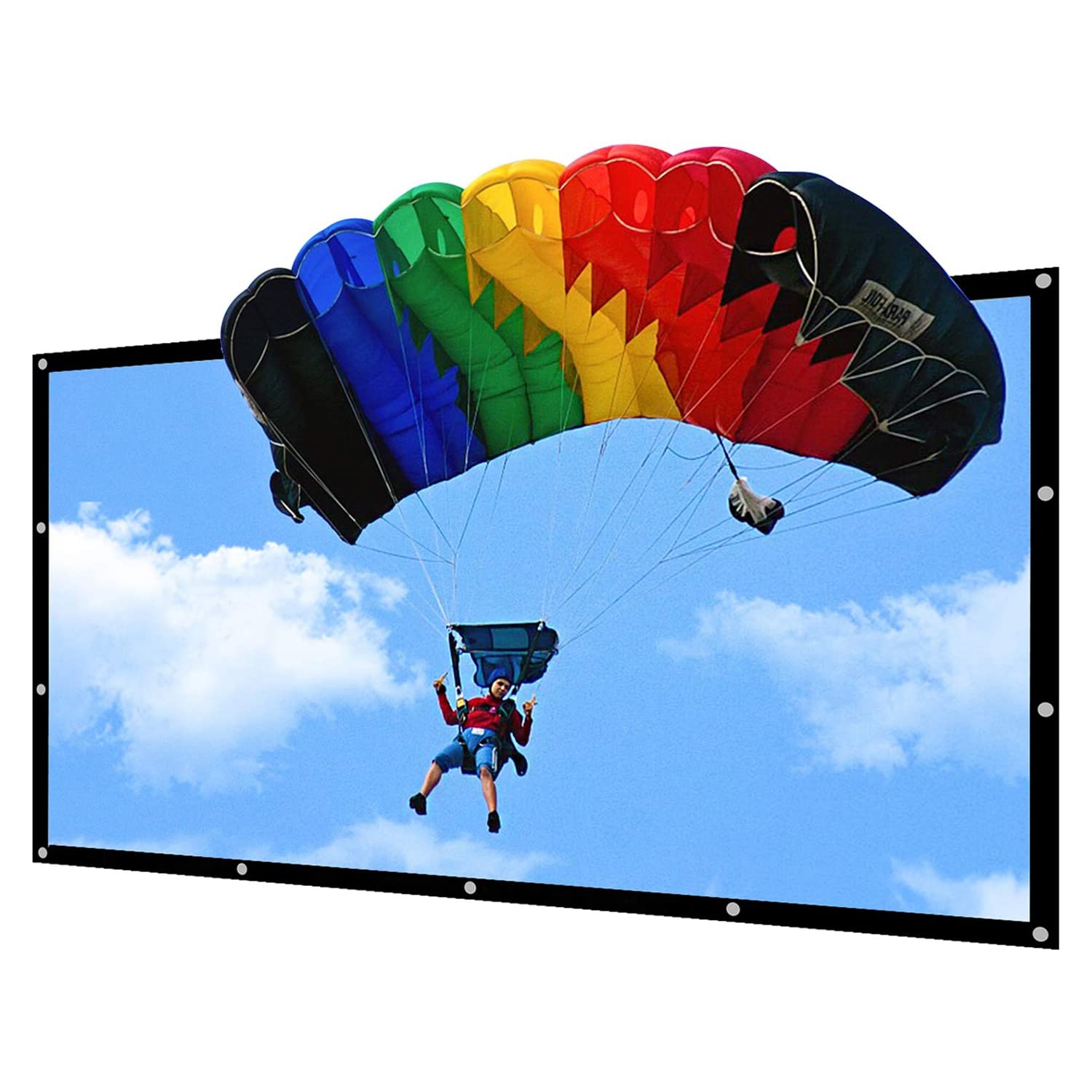 NIERBO 150inch(337x194cm) Portable Projector Screen Outdoor Movie Screen for Projection for Home Theater