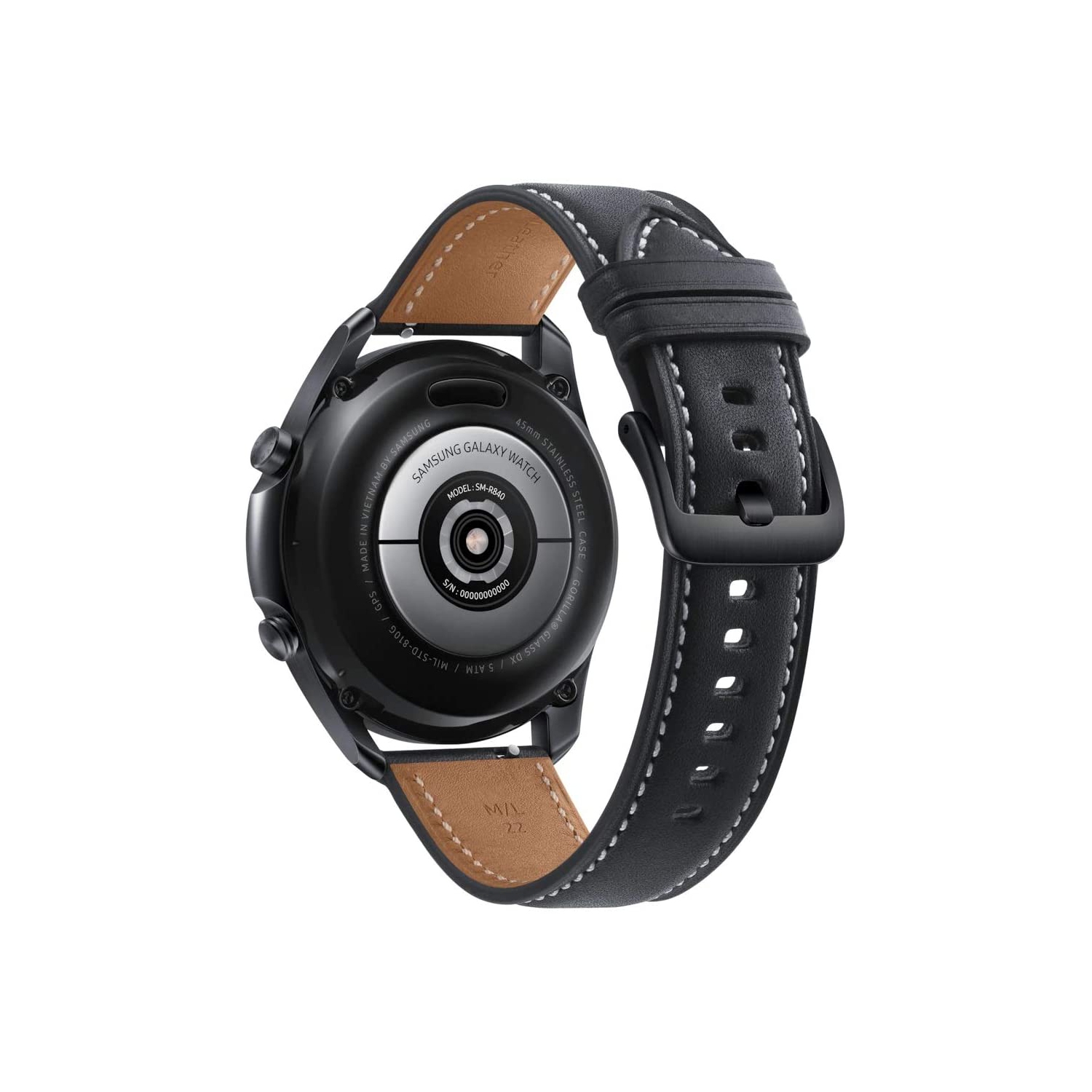 Samsung Galaxy Watch 3 Smartwatch with Advanced Health Monitoring - 8GB Internal Memory - Mystic Black + Black Leather Band (NEW)