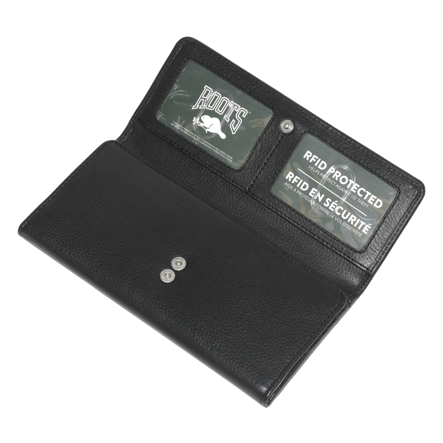 ROOTS Ladies' Slim Leather Clutch Wallet