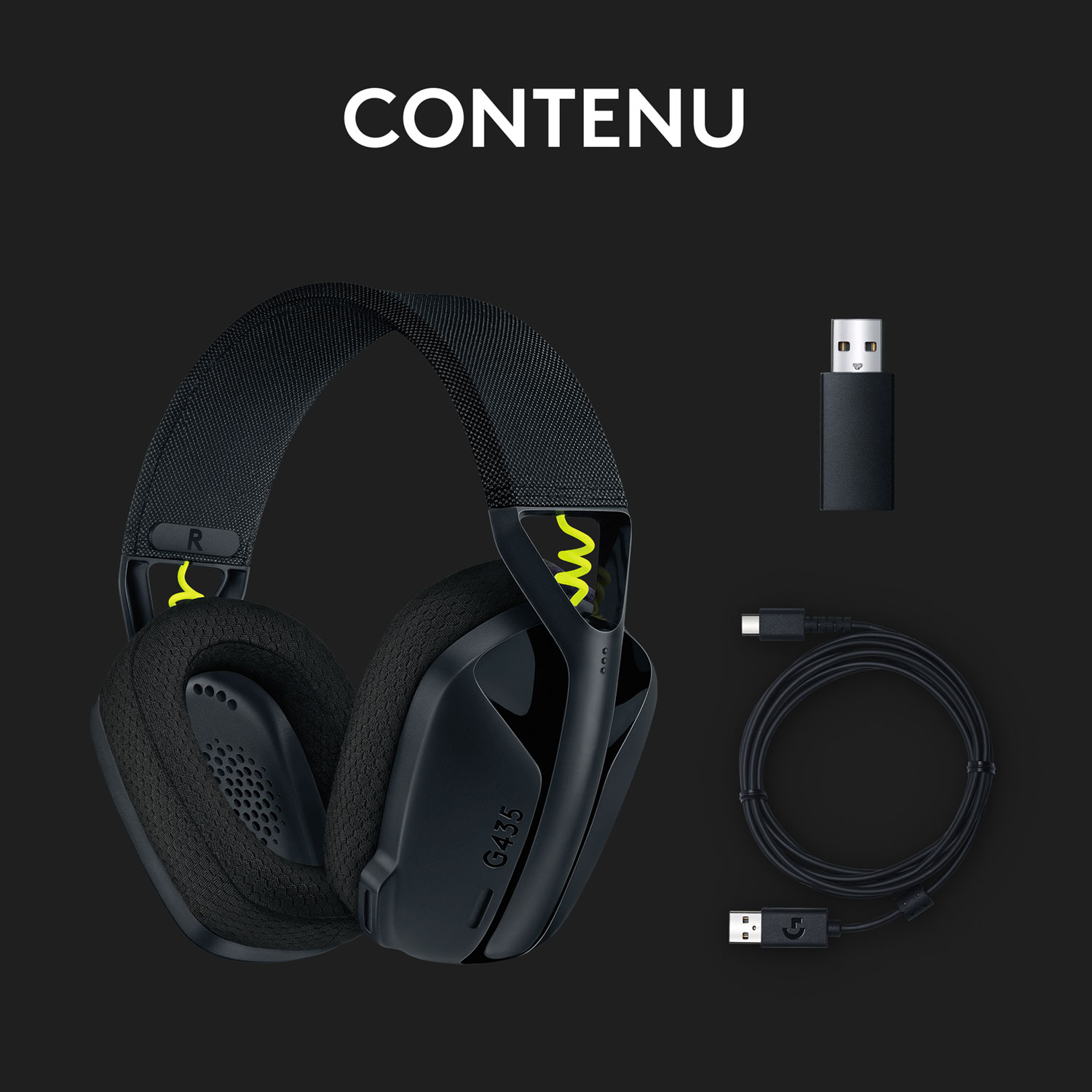 Logitech G435 LIGHTSPEED Bluetooth Wireless Gaming Headset for PC/PS5/PS4/Switch - Black