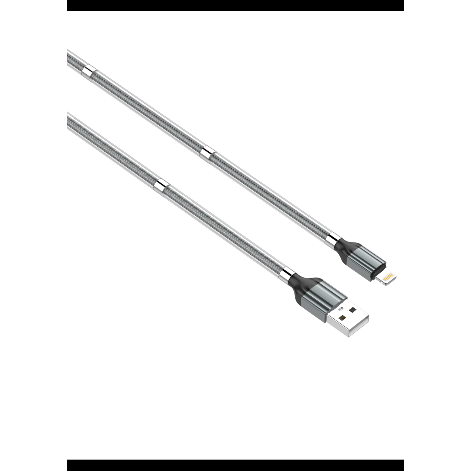 LDNIO - Câble USB à USB-C à bobine magnétique - charge et synchronisation - 1 m - Gris