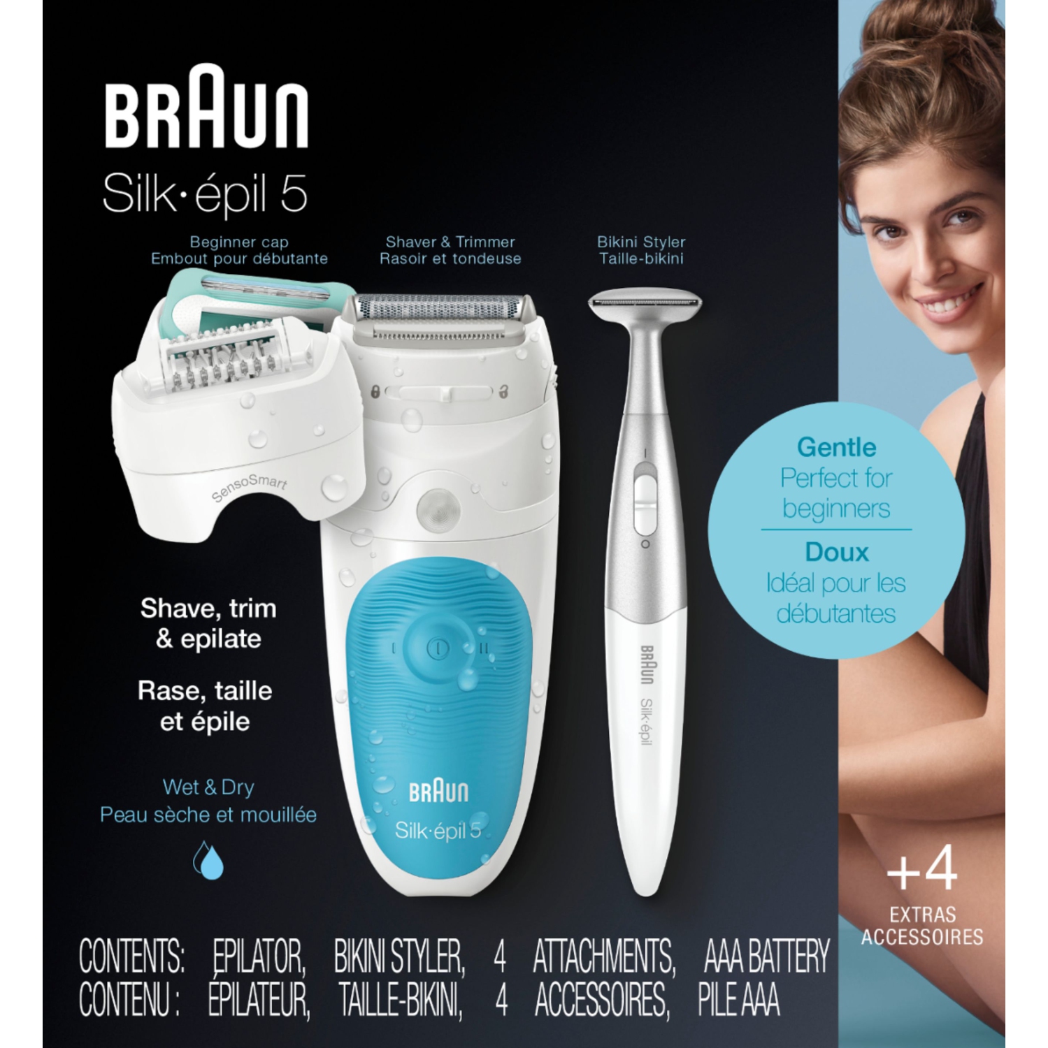 Braun Silk Epilator 5 - White/Blue - Brand New
